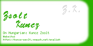 zsolt kuncz business card